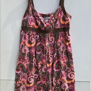 Loft vibrant fit and flare sundress